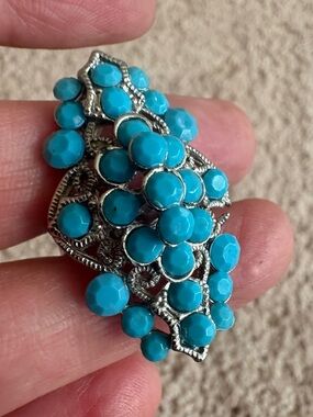 Turquoise Cluster Statement Ring - Women Jewelry